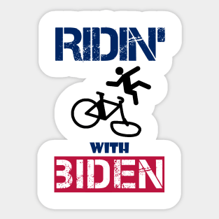 joe biden falling off bike Sticker